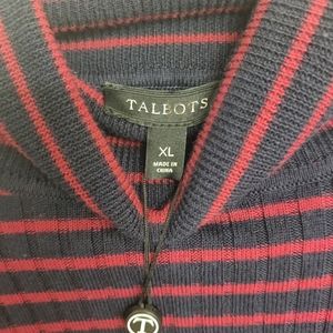 NWT Navy Blue and Maroon Turtleneck